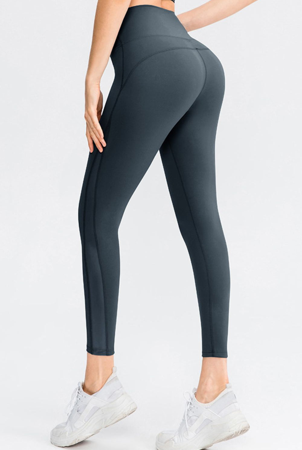 Wide Waistband Slim Fit Long Sports Pants - Shirley's